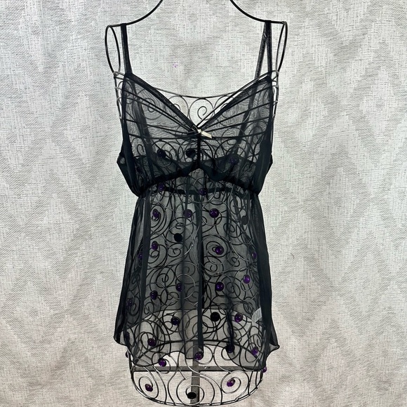 Ravissante Toute la nuit Other - Ravissante Toute la nuit black sheer lingerie babydoll size M/L